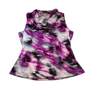 Marc New York Purple Abstract Top